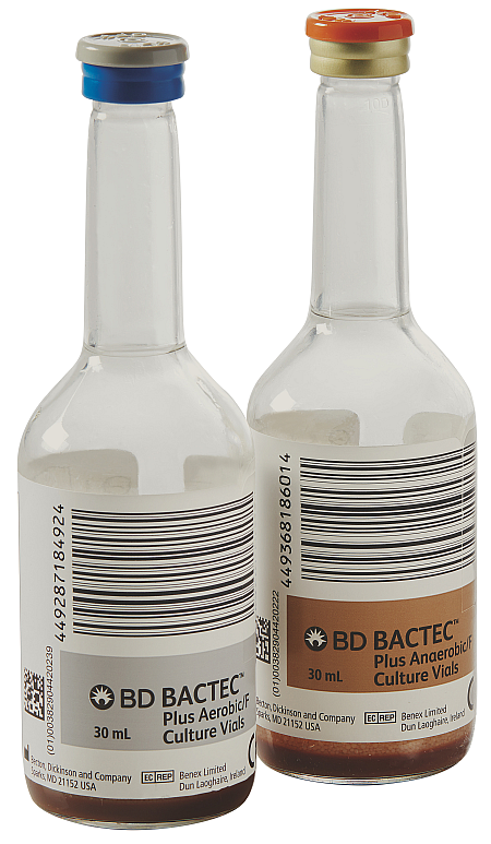 Abb. 1: Blutkulturflaschen-Set (aerob und anaerob) Bildquelle: Laboklin