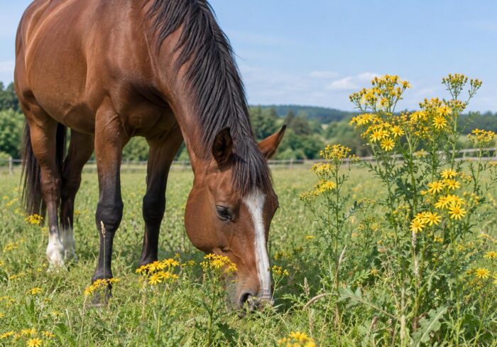 la pferd 10.26 weidefläche mit giftpflanzenvorkommen