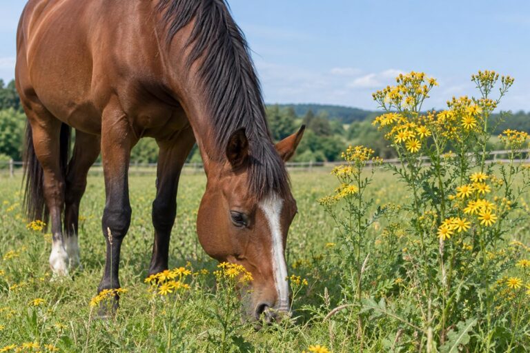 la pferd 10.26 weidefläche mit giftpflanzenvorkommen